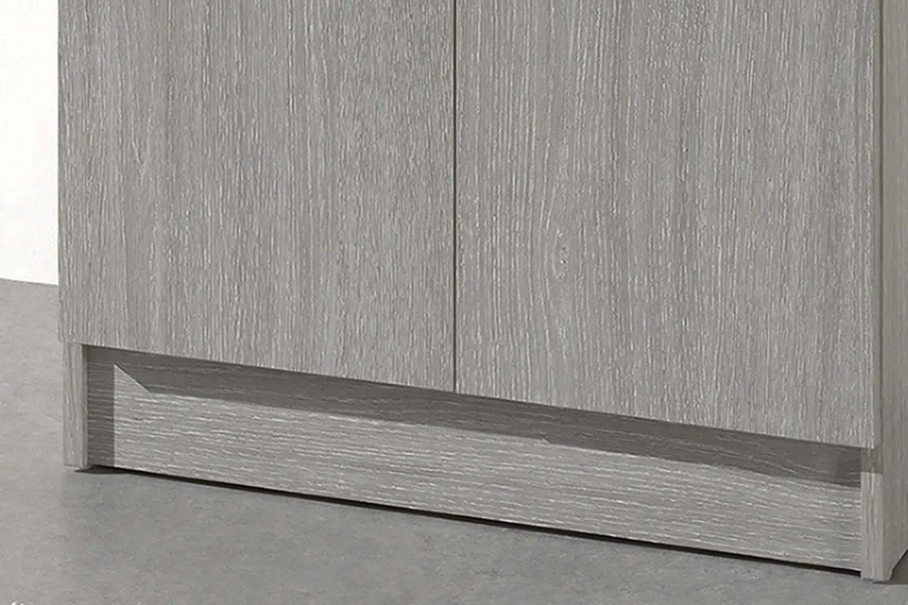 Lagerschrank Ray 60cm mit 2 Türen und 4 Einlegeböden - Eiche grau