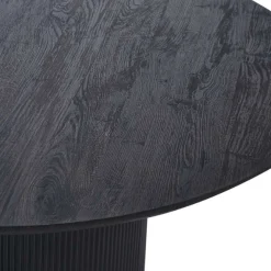 Rousseau Lagos Runder Tisch: 120x120 cm Dunkel, MDF-Struktur