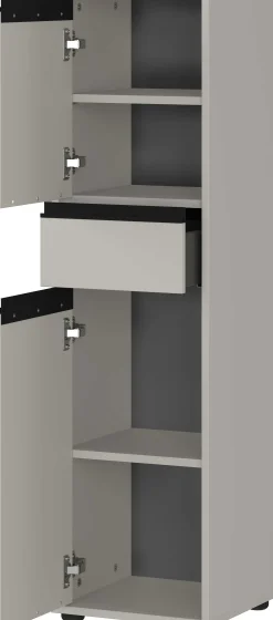 Lamon Badezimmerschrank - 2 Türen und 1 Schublade - grau