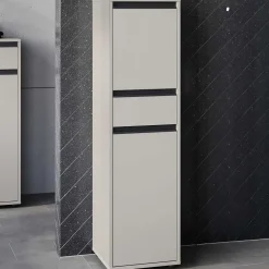 Lamon Badezimmerschrank - 2 Türen und 1 Schublade - grau