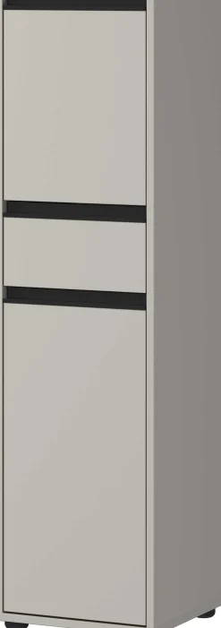 Lamon Badezimmerschrank - 2 Türen und 1 Schublade - grau