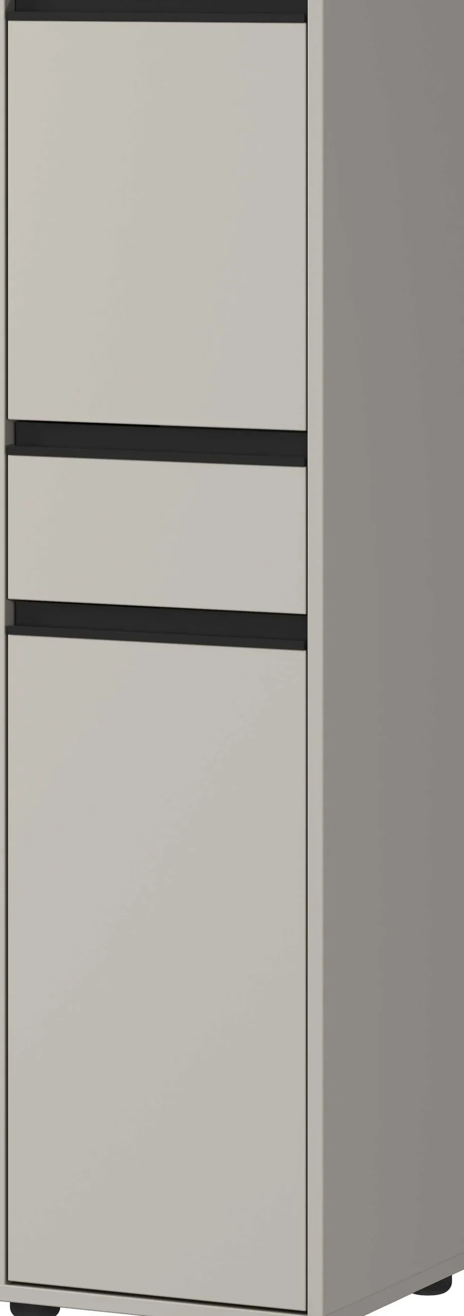 Lamon Badezimmerschrank - 2 Türen und 1 Schublade - grau