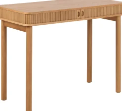 Emob Langley Schreibtisch - 100x50x75 cm - mit Ablagefläche - Eichenfurnier