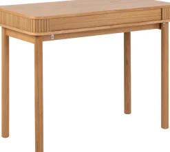 Emob Langley Schreibtisch - 100x50x75 cm - mit Ablagefläche - Eichenfurnier