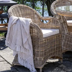 House Nordic Larisa Gartenstuhl - Kubu/ | Rattan und Stahl