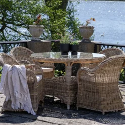House Nordic Larisa Gartenstuhl - Kubu/ | Rattan und Stahl