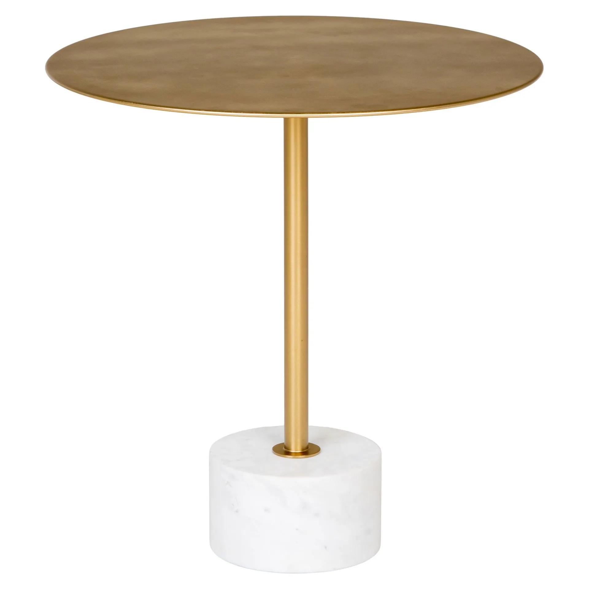 House Nordic Lecco Beistelltisch - Messing/Marmor | Ø51x52 cm