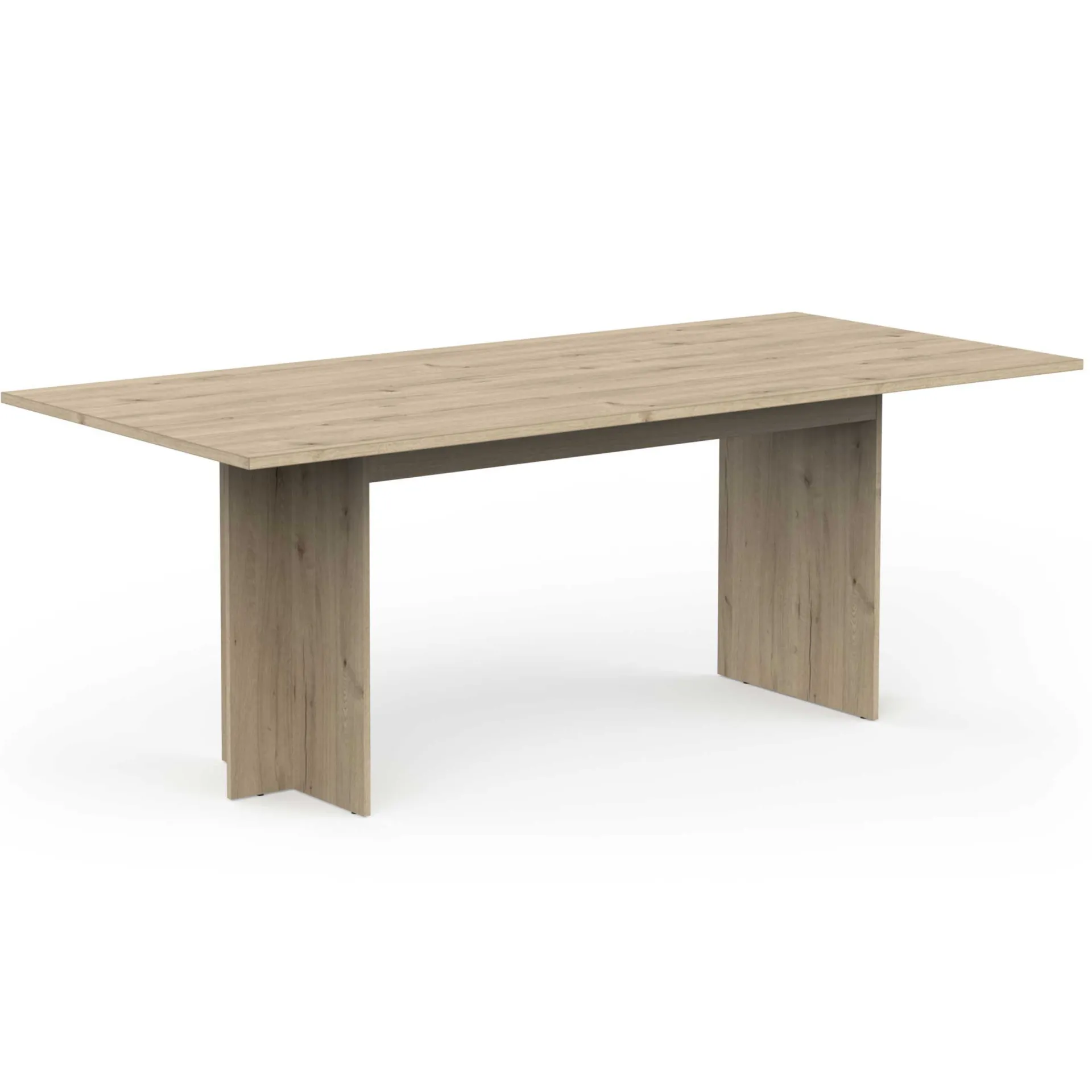 CBA Leda Ausziehbarer Esstisch - 160/200x90x74cm - Eiche Dekor