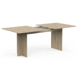 CBA Leda Ausziehbarer Esstisch - 160/200x90x74cm - Eiche Dekor