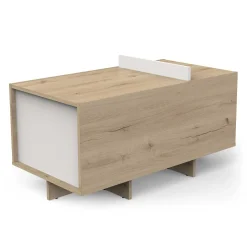 CBA Leda Couchtisch - 48x91x50cm - mit Ablage - Eiche Dekor