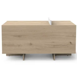 CBA Leda Couchtisch - 48x91x50cm - mit Ablage - Eiche Dekor
