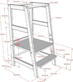 Vipack Lernturm Forrest - Massivholz Buche -
