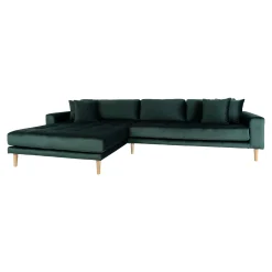 House Nordic Lido Lounge Sofa aus em Samt mit Kissen