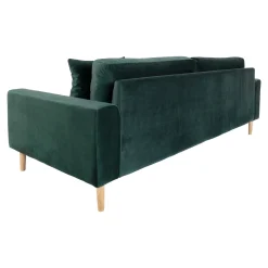 House Nordic Lido 3-Sitzer Sofa - 210x93x76cm - dunkeler Velours