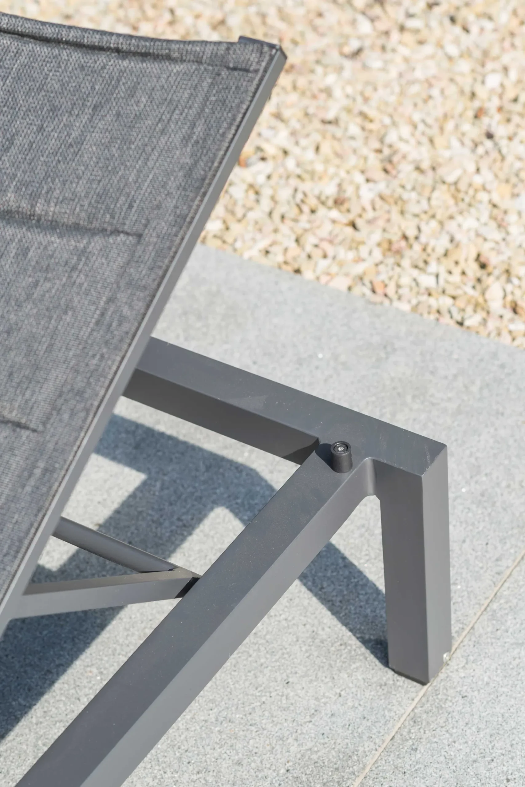 Gescova Liege Tremezzo Aluminium Anthrazit Textilene Dunkelgrau - Verstellbar - Mobil