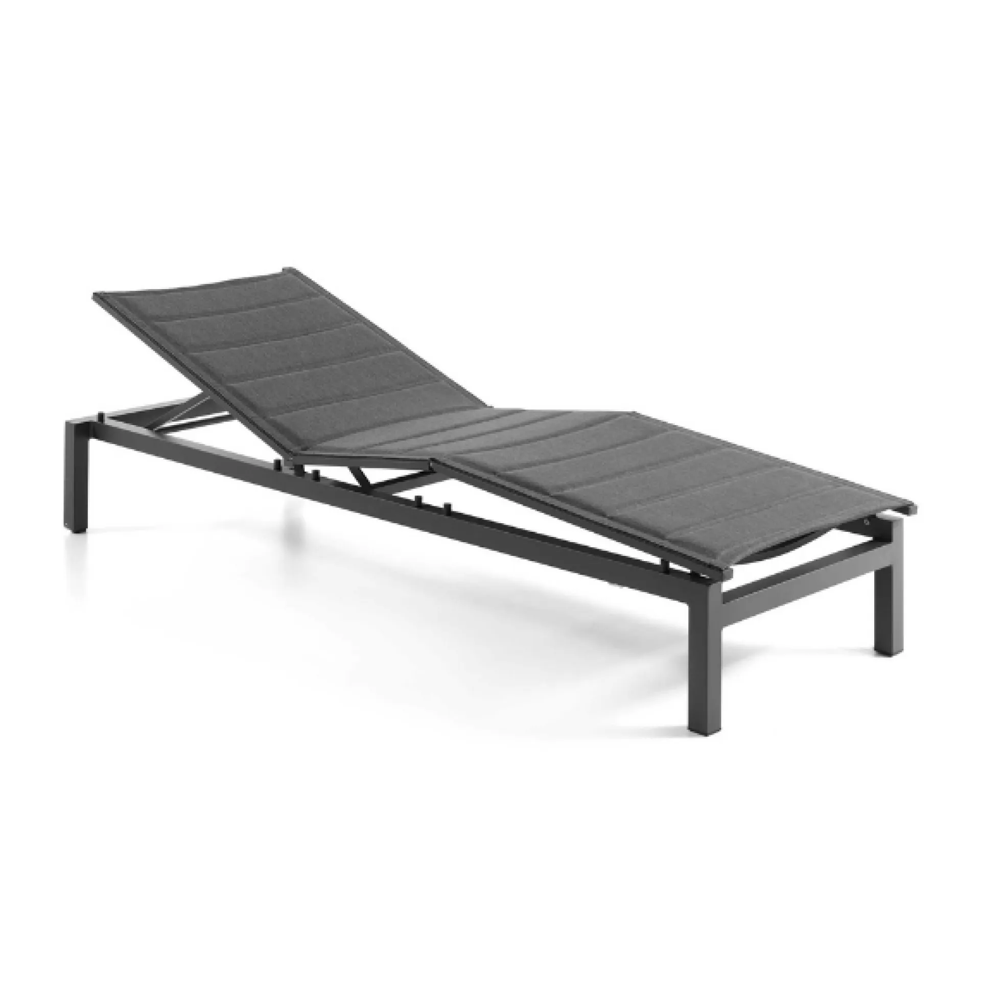 Gescova Liege Tremezzo Aluminium Anthrazit Textilene Dunkelgrau - Verstellbar - Mobil