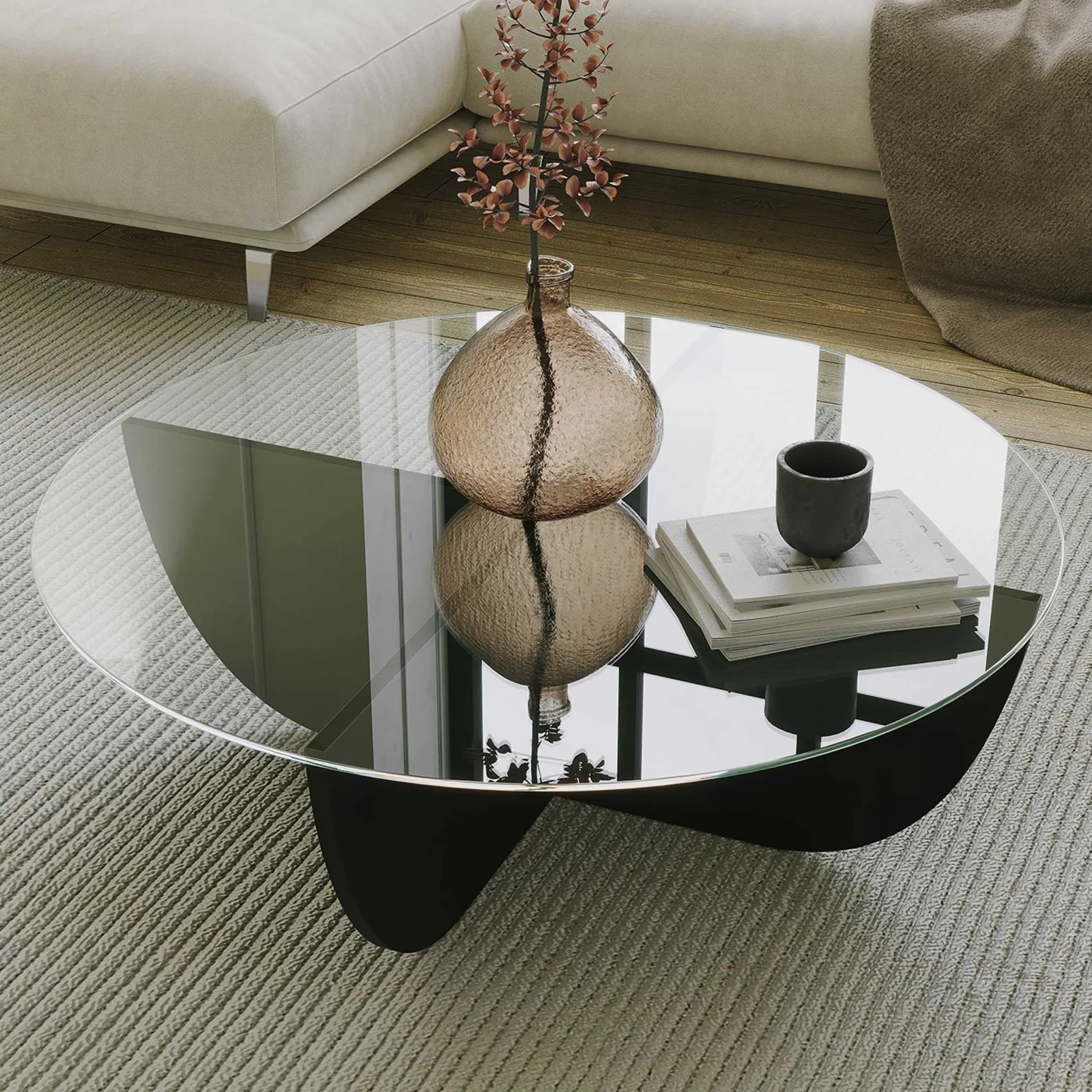 Emob Lily Couchtisch | GEHÄRTETES GLAS |