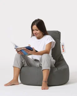 Emob Lina Garten-Sitzsack | Wasserdichter Polyesterstoff | Dunkel