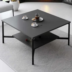 Emob Line Couchtisch | 100 % MELAMIN | , Schwarz