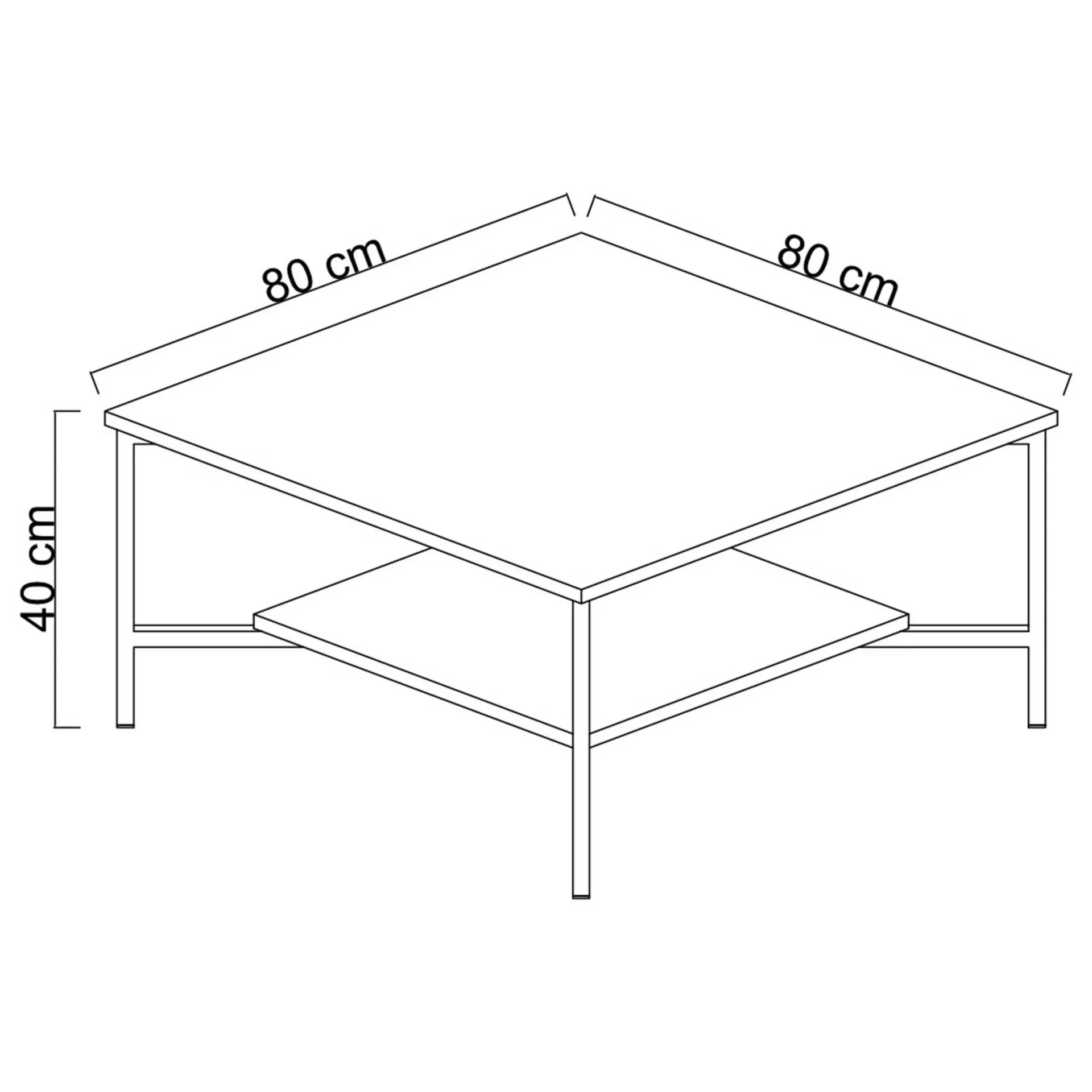 Emob Line Couchtisch | 100 % MELAMIN | , Schwarz