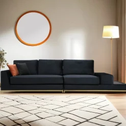 Emob Line 4-Sitzer-Sofa | BUCHENHOLZ / SPANPLATTE | , Gold