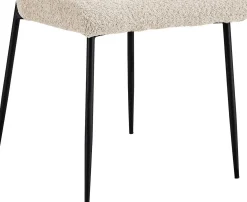 Rousseau Lisa Bouclé Stuhl - Metallbeine, H 85 x B-L 50 x T-P 62 cm