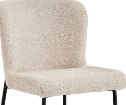 Rousseau Lisa Bouclé Stuhl - Metallbeine, H 85 x B-L 50 x T-P 62 cm