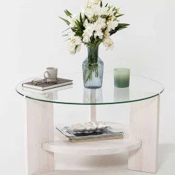 Emob Locelso Couchtisch | Gestell aus massivem Kiefernholz |