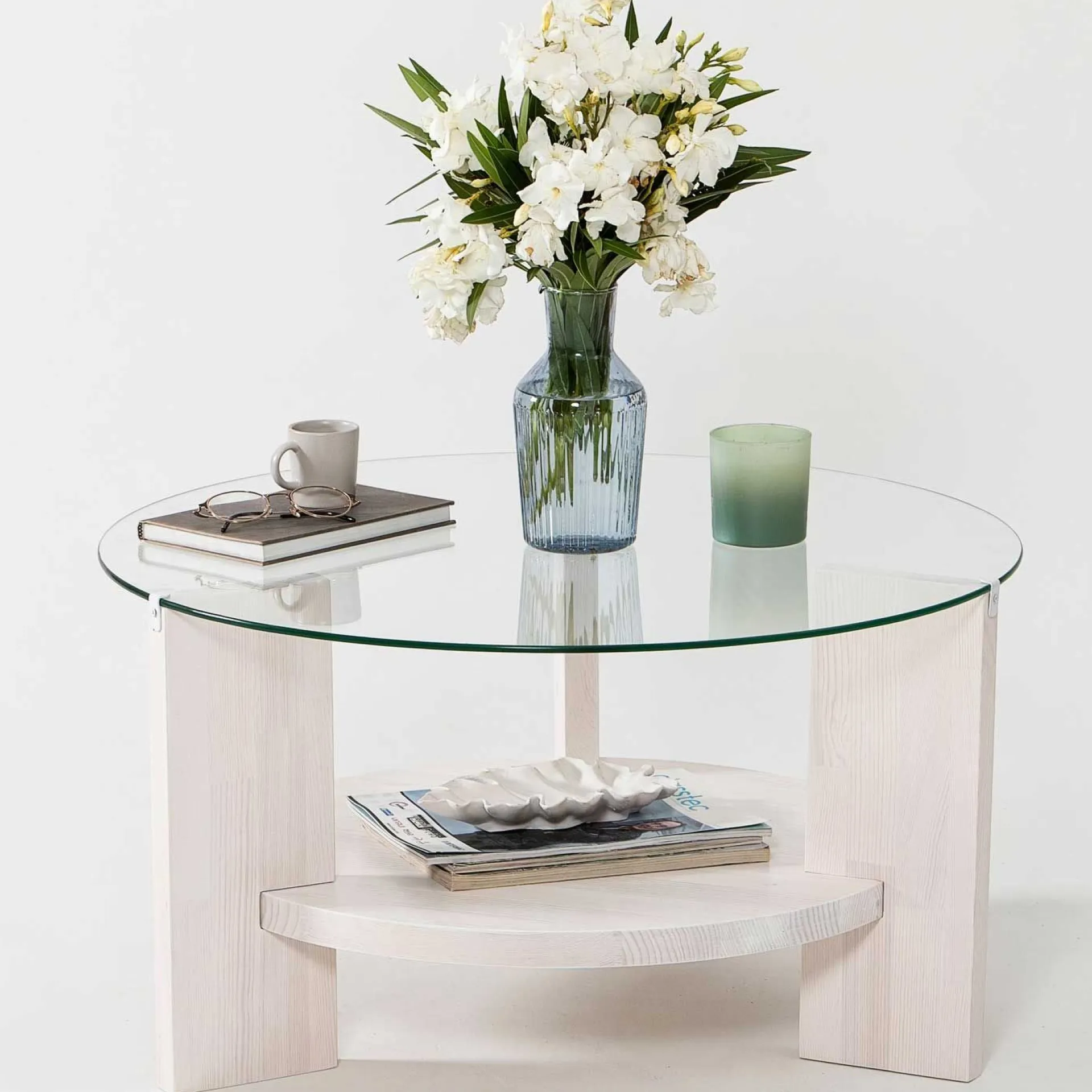 Emob Locelso Couchtisch | Gestell aus massivem Kiefernholz |