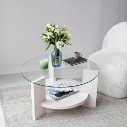 Emob Locelso Couchtisch | Gestell aus massivem Kiefernholz |
