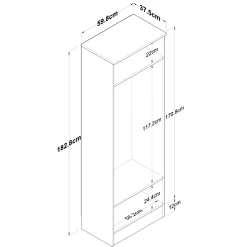 Locelso Hallenständer | 100% Melaminbeschichtete E1-Spanplatte | 18mm Dicke