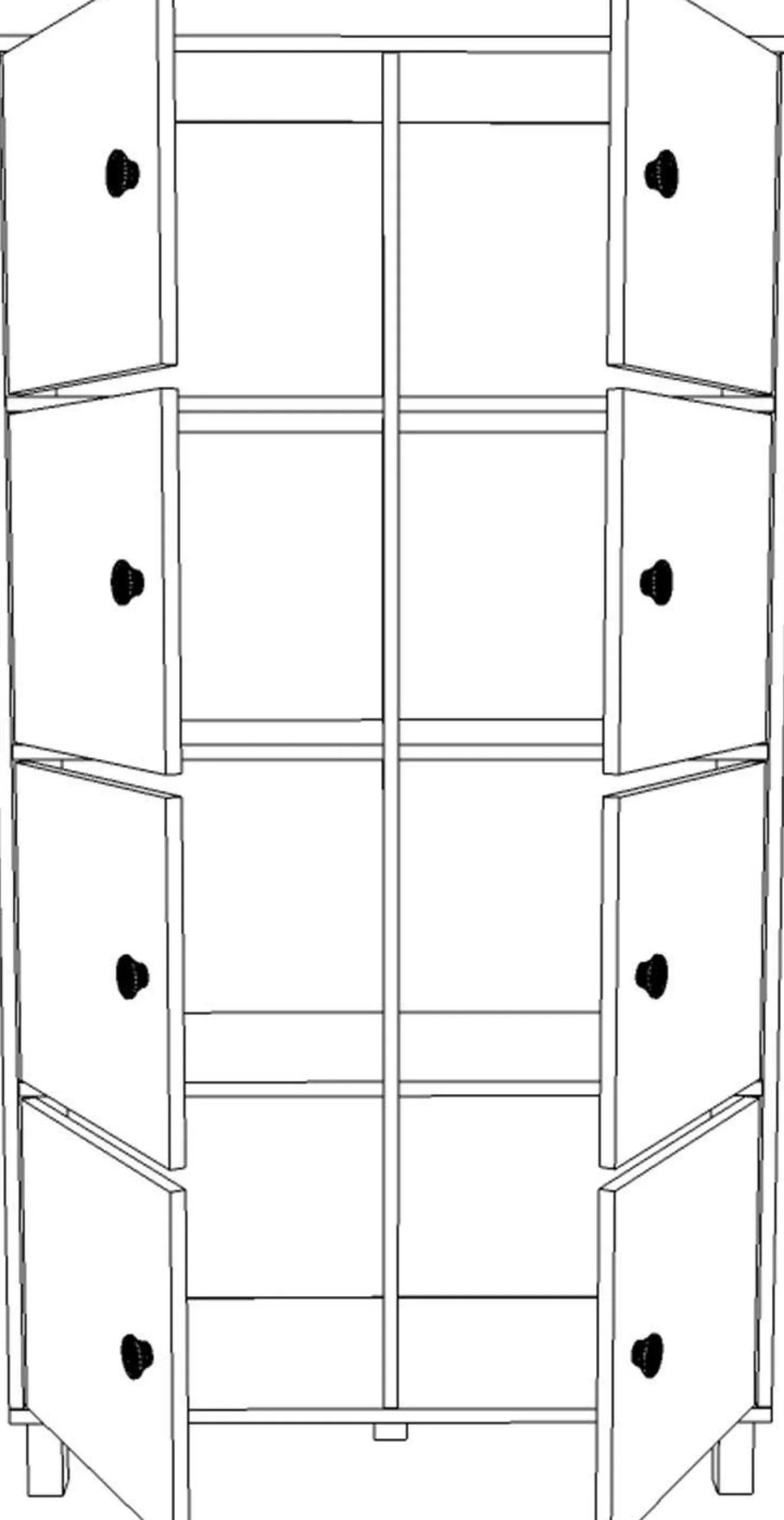 Locelso Mehrzweckschrank | 18mm Stärke | Nussbaum Anthrazit