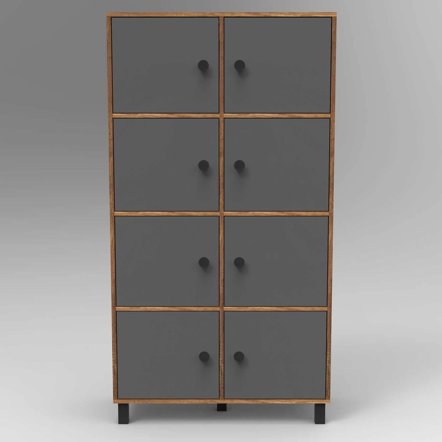 Locelso Mehrzweckschrank | 18mm Stärke | Nussbaum Anthrazit