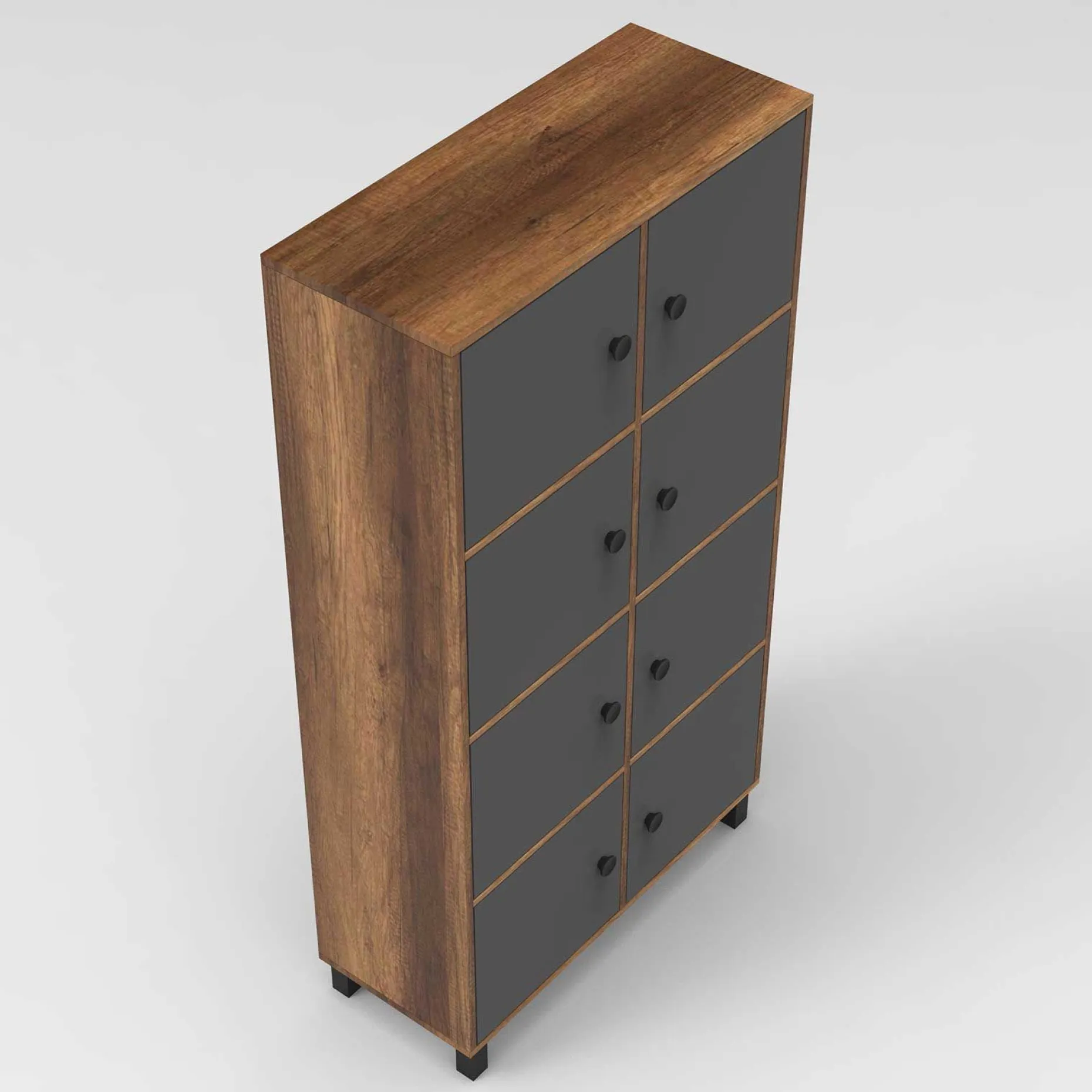 Locelso Mehrzweckschrank | 18mm Stärke | Nussbaum Anthrazit