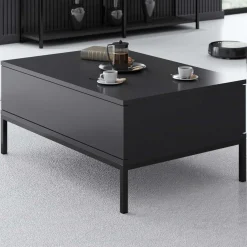 Emob Lord Couchtisch | 100 % MELAMIN | , Schwarz
