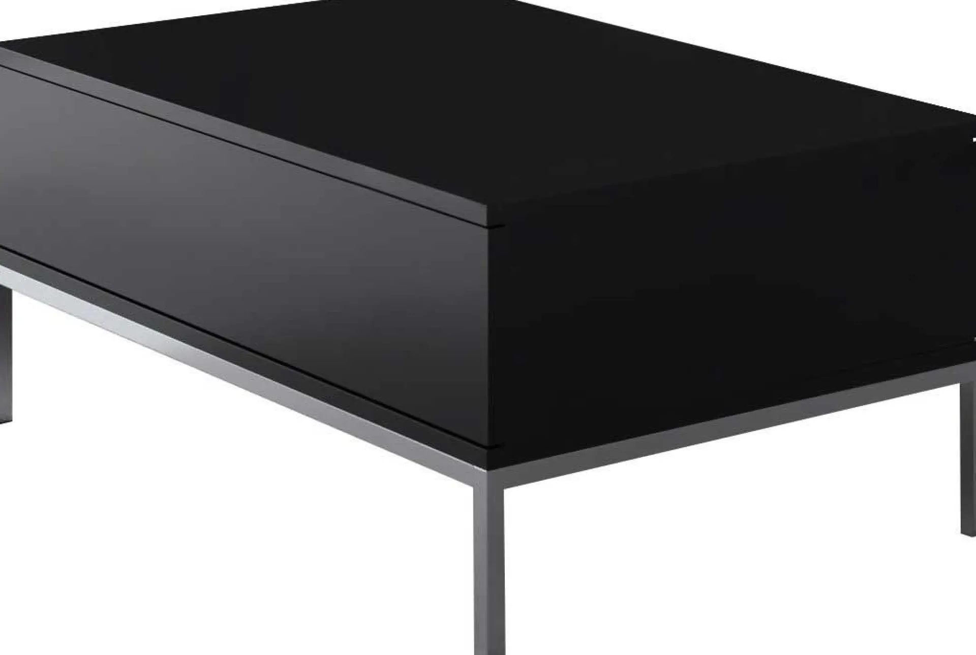 Emob Lord Couchtisch | 100 % MELAMIN | Schwarz, Silber