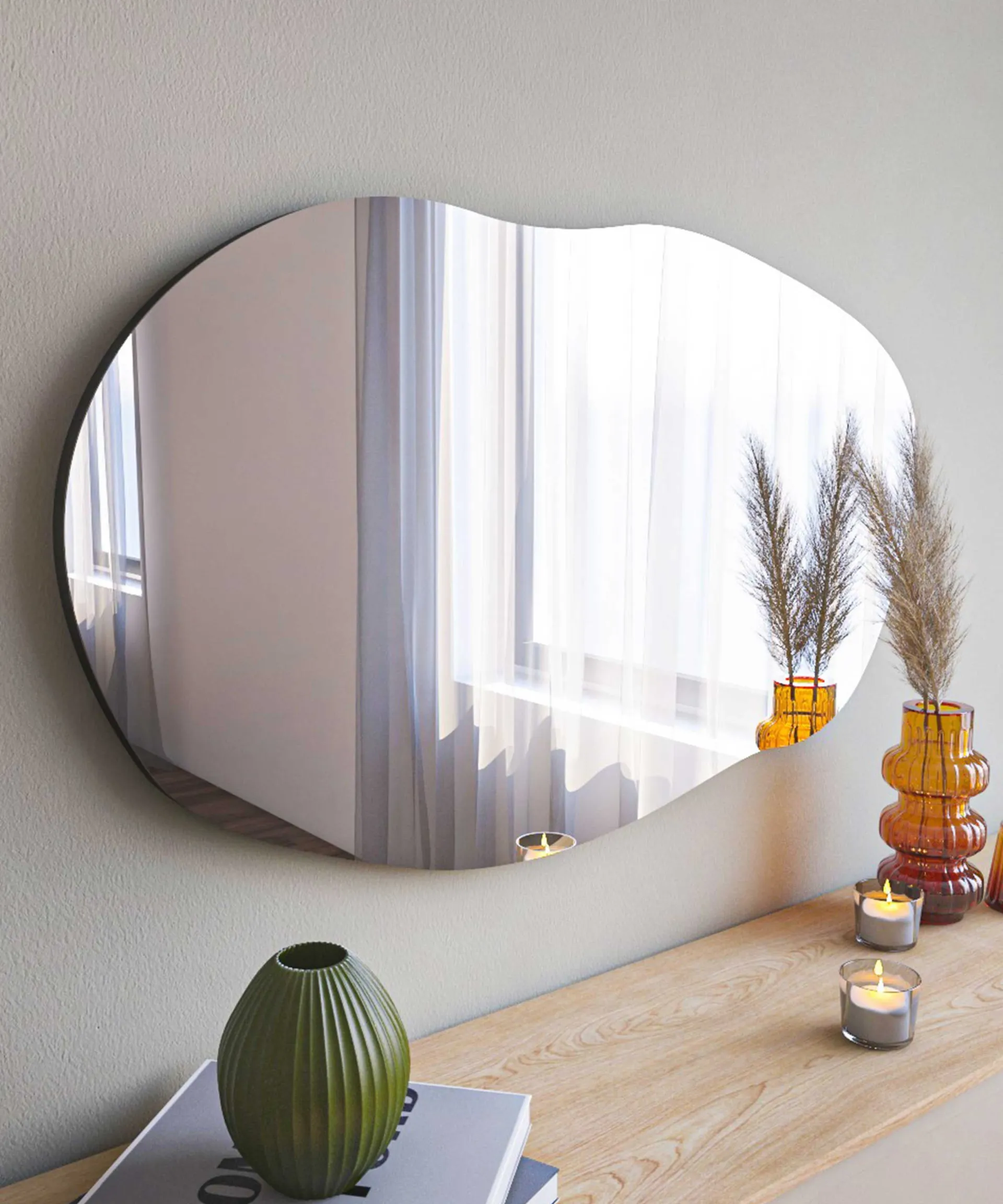 Emob Lossa Spiegel | 100% MDF | Schwarz