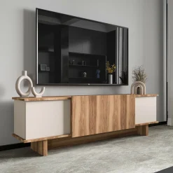 Lowboard Diana - 100% MELAMINE - Beige - 180 x 50 x 33 cm