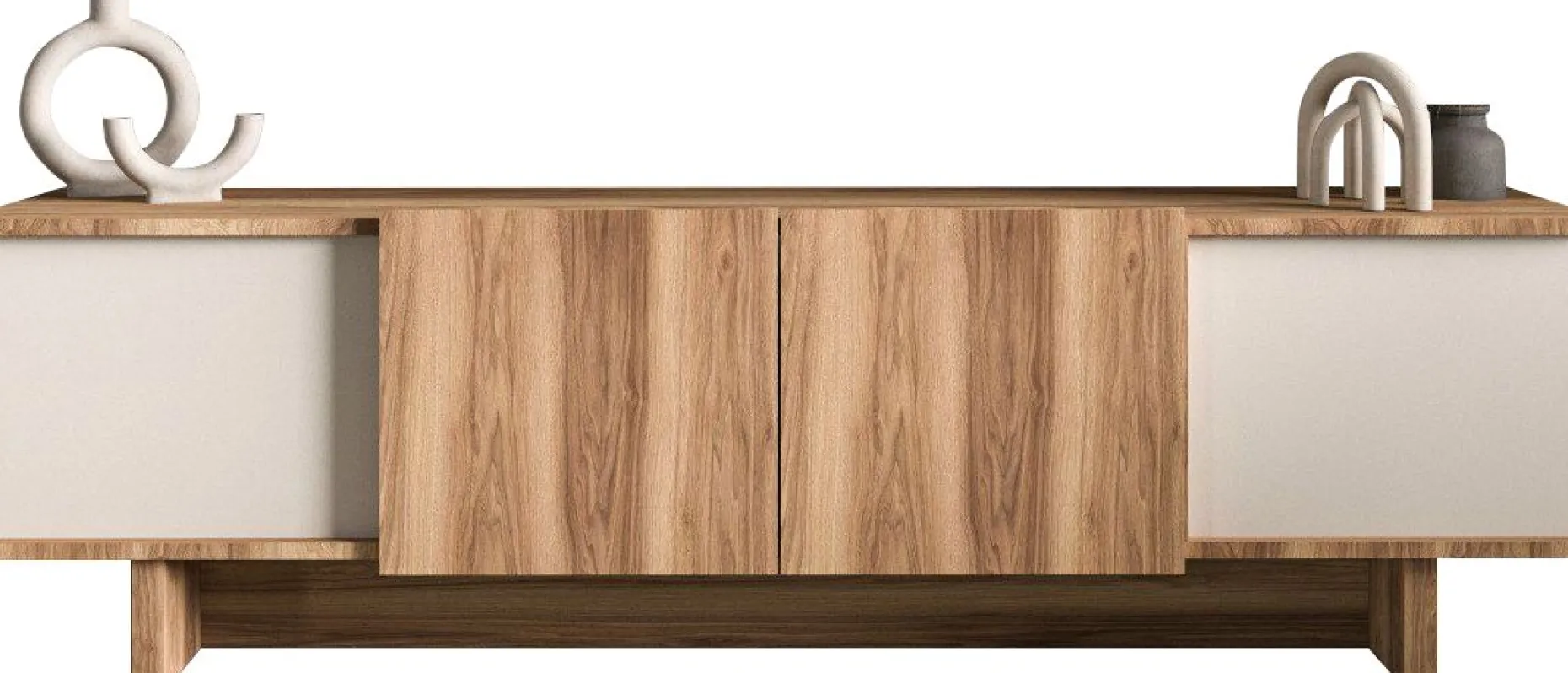 Lowboard Diana - 100% MELAMINE - Beige - 180 x 50 x 33 cm