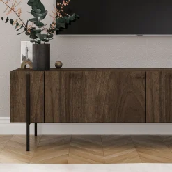 Lowboard Herman - 100% MELAMINE - Nussbaum - 160 x 45,6 x 31,4 cm