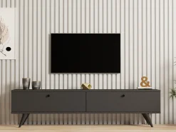 Emob Lowboard Paris - 100% MELAMINE - - 160 x 40 x 25 cm