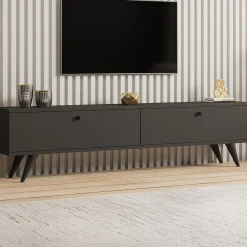 Emob Lowboard Paris - 100% MELAMINE - - 160 x 40 x 25 cm