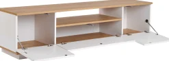 Lowboard Veramont - 100% MELAMINE - Weiß - 180 x 44,6 x 44,5 cm