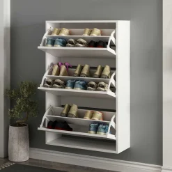 Lupa 3 Schuhschrank | 70x25x109cm | Hängemodell | Weiß
