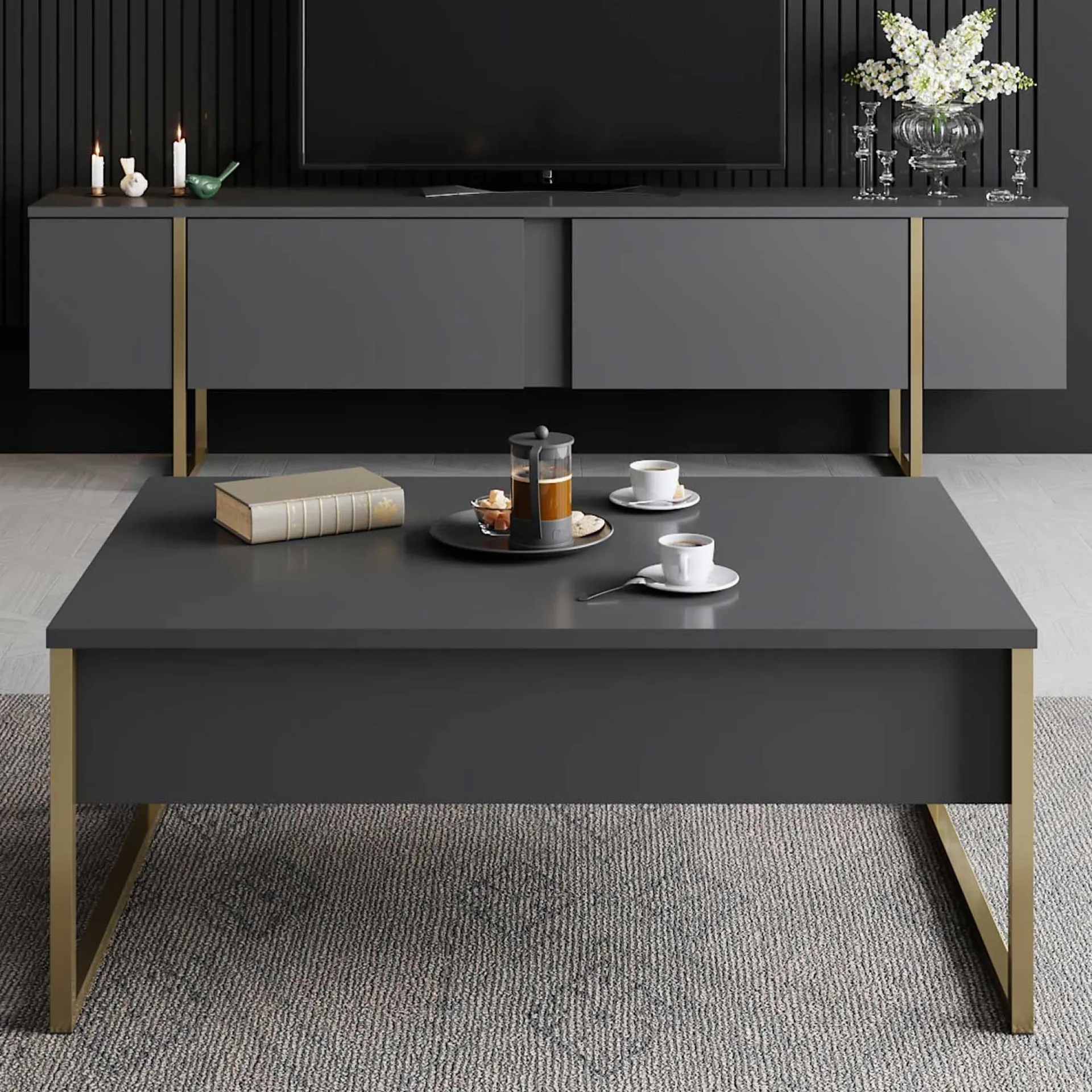 Emob Luxe C Couchtisch | 100 % MELAMIN |