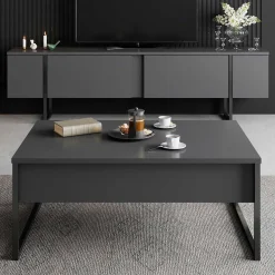 Emob Luxe C Couchtisch | 100 % MELAMIN | , Schwarz