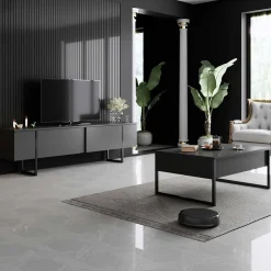 Emob Luxe C Couchtisch | 100 % MELAMIN | , Schwarz
