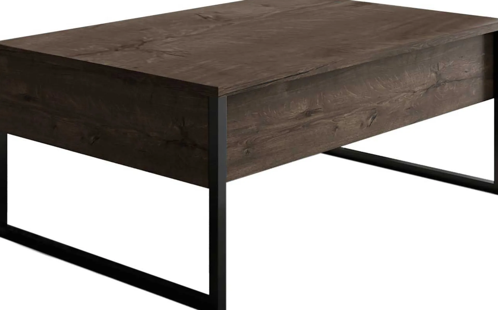 Emob Luxe C Couchtisch | 100 % MELAMIN | Walnuss, Schwarz