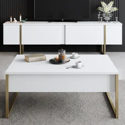 Emob Luxe C Couchtisch | 100 % MELAMIN | , Gold