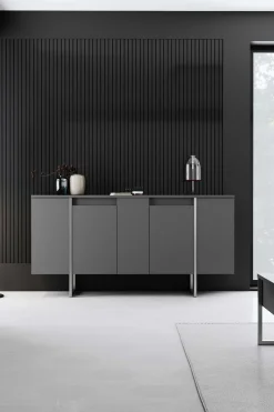 Luxe Konsole | 100% MELAMIN | Anthrazit, Silber